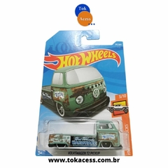 Miniatura 1:64 Hot Wheels - Volkswagem T2 Pickup Kombi verde FJY50