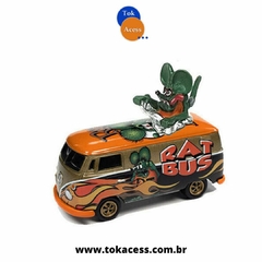 1/64 JOHNNY LIGHTNING - Rat Bus - 1964 Volksvagen Type II Transporter - Rat Fink Figure Incluída-Edição limitada na internet