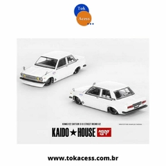 Miniatura 1:64 - Kaido House Mini GT - Datsun 510 Street Nismo V2 branca #122 - comprar online