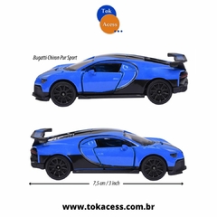 1:64 MAJORETTE SORT. DELUXE C/ BOX - Bugatti Chiron Pur Sport (azul) na internet