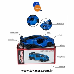 1:64 MAJORETTE SORT. DELUXE C/ BOX - Bugatti Chiron Pur Sport (azul) - Tok Acess