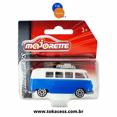 1:64 MAJORETTE - VOKSWAGEN T1 BUS Azul e Branca Surf - Street Cars