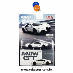 1:64 MINI GT-Diecast Model Car, Branco, Bugatti Chiron, Super Sport LHD