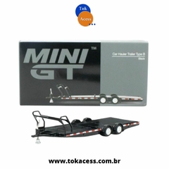 Miniatura 1:64 MINI GT - Car Hauler Trailer Type B Black - Reboque #AC19