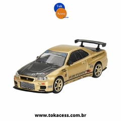 Miniatura 1:64 MINI GT - Nissan Skyline GT-R (R34) Top Secret Gold - #676 - comprar online