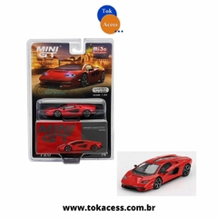 Miniatura 1:64 MINI GT - Lamborghini Countach LPI 800-4 - Rosso Mars Vermelha (720)