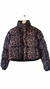 Puffer cropped veludo/ leopard - comprar online