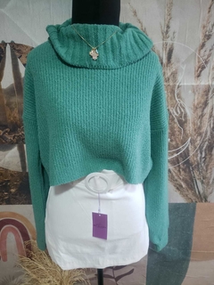 Cropped com Gola Lia Verde