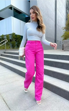 Calça Wide Leg Rosa - comprar online