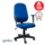 Cadeira Presidente Operativa Com Braço Regulável Tecido Azul com Preto