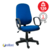 Cadeira Presidente Operativa Com Braço Tecido Azul com Preto