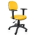 Cadeira Secretária Couro Ecológico Amarelo Com Braço
