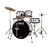 Bateria Acústica Nagano Onix Drums Smart 22" Rock White - comprar online