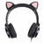 Fone Headset Kitty Ear - Orelha De Gato Preto Com Microfone Cabo 1.2m Plug P2 Estereo P3 - Ke100p na internet