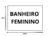 Placa Sinalização 1/2 Oficio Banheiro Feminino Mdf Branco na internet