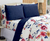 Kit Coberdrom Micropercal E Soft Floral Azul King Size 03 Pçs - comprar online