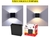 Luminaria Led Arandela Ip65 Preta 3w 3.000k Branca Morna Kian