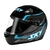 Capacete Sky Gamma Preto Brilho Transf Azul 56 na internet