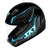 Capacete Sky Gamma Preto Brilho Transf Azul 56 - loja online