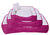 Cama Para Pet Cães E Gatos Sherpa Porte Medio Pink