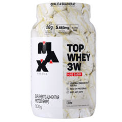 TOP WHEY 3W + SABOR POTE 900g LEITE - MAX TITANIUM - loja do atleta