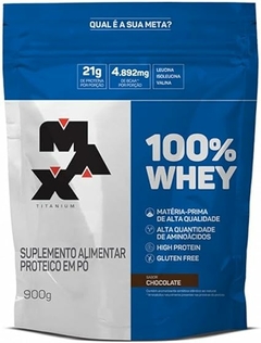 100% WHEY REFIL 900G SABOR CHOCOLATE - MAX TITANIUM na internet