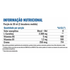 L CARNITINE 2300+CHROMIUM 480ML MAÇA VERDE PROFIT - loja do atleta