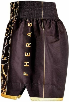 SHORTS 3031 FLORAL 2 POLIESTER G PRETO/DOURADO - FHERAS na internet