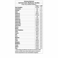 BEEF PROTEIN ISOLATE MORANGO POTE 900G NEW MILLEN - comprar online