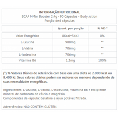 BCAA M-TOR 90 CAPS - BODYACTION - loja do atleta