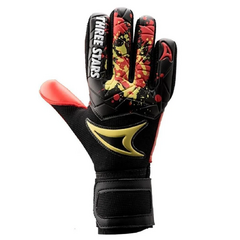 LUVA GOLEIRO PROFISSIONAL KICK PALMA VERMELHA G - THREE STARS - comprar online