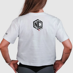 T-SHIRT CROPPED FEM. - BRANCO - M NC EXTREME - loja do atleta