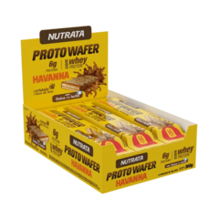 PROTO WAFER SABOR DOCE DE LEITE HAVANNA DISPLAY C/ 12 UN 30G - NUTRATA - loja do atleta