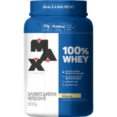 100% WHEY POTE 900G BAUNILHA - MAX TITANIUM na internet