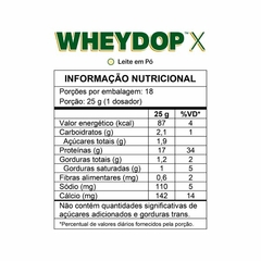 WHEYDOP X LEITE EM PÓ 450G - ELEMENTO PURO - loja do atleta