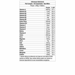 POLICOMPLEX POLIVITAMINICO POTE 30 COMPRIMIDOS NEW MILLEN - comprar online