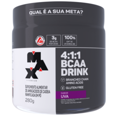 BCAA DRINK 4:1:1 POTE 280 GR UVA - MAX TITANIUM - loja do atleta