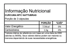 CURCUMA MCT NATTUBRAS 60 CAPS 700 MG - loja do atleta