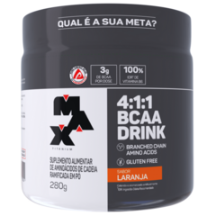 BCAA DRINK 4:1:1 POTE 280 GR LARANJA - MAX TITANIUM - loja do atleta