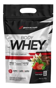 BODY WHEY 900G MORANGO - BODYACTION