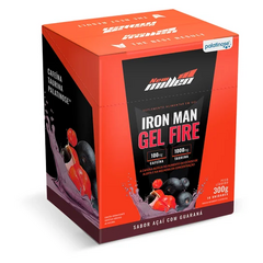 IRON MAN GEL FIRE ACAI COM GUARANA CAIXA C/ 10 SACHES NEW MILLEN - loja online