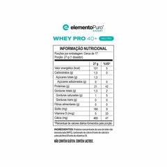 WHEY PRO 40+ NEUTRO 450G - ELEMENTO PURO - loja do atleta