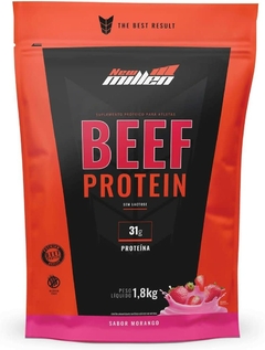 BEEF PROTEIN MORANGO STAND POUCHE 1,8KG NEW MILLEN