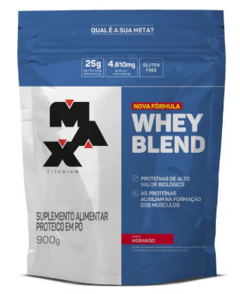 WHEY BLEND REFIL 900G MORANGO - MAX TITANIUM