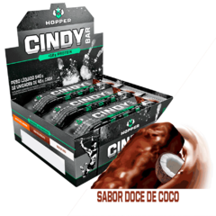 CINDY BAR DOCE DE COCO C/ CHOCOLATE CHIPS CAIXA COM 12 UNIDADES HOPPER - loja do atleta