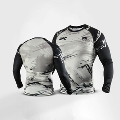 RASHGUARD UFC VENUM REPLICA FIGHT WEEK MENS PERFORMANCE LONG SLEEVE 2.0 - GREY-GG