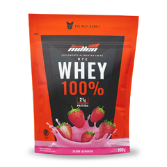 WHEY 100% MORANGO STAND POUCHE 900G - NEW MILLEN