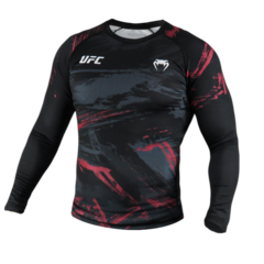 RASHGUARD UFC VENUM REPLICA FIGHT WEEK MENS PERFORMANCE LONG SLEEVE 2.0 - BLACK-GG