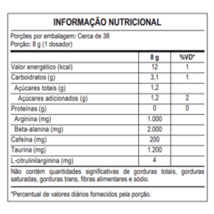 PRE WORK OUT M5 PRÉ TREINO POTE 300G SABOR MAÇÃ VERDE - PROBIÓTICA - loja do atleta