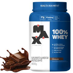 100% WHEY POTE 900G CHOCOLATE - MAX TITANIUM na internet